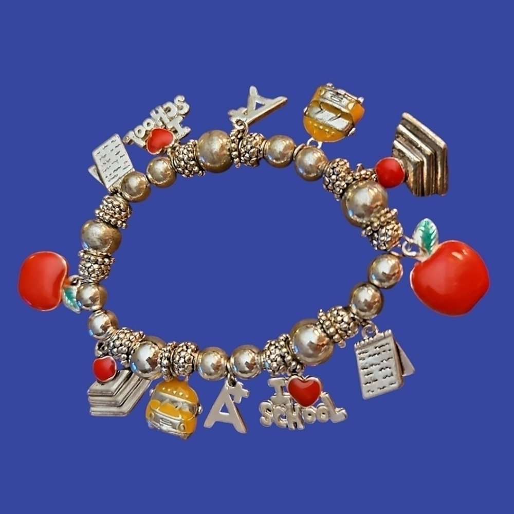 PREMIER DESIGNS School Days Teacher Charm Stretch Bracelet